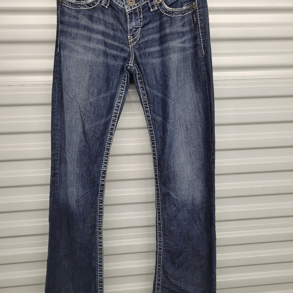 Womens Silver Pioneer Bootcut Jeans 29x33